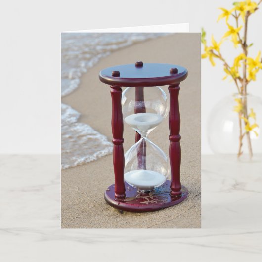 Seashore Sand Timer カード (黄色い花)