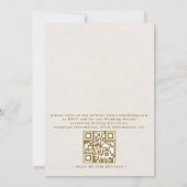 Seashore Shells Ocean Elegant QR Code Wedding 招待状 (裏面)