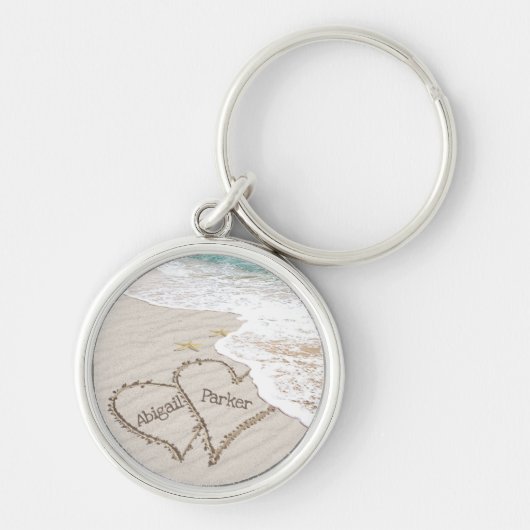 Seashore Starfish and Beach Hearts  キーホルダー (正面)