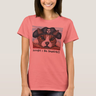 Seasick Pirate Cat Shirt Tシャツ