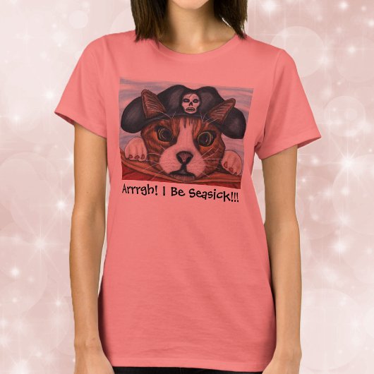 Seasick Pirate Cat Shirt Tシャツ