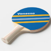 Seaside Angled Striping with Name 卓球ラケット (正面アングル)