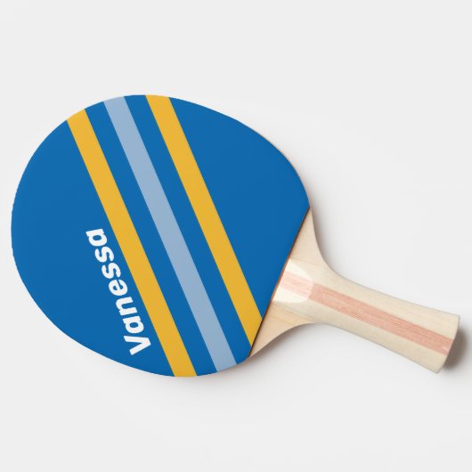 Seaside Angled Striping with Name 卓球ラケット (横)