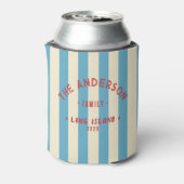 Seaside Aqua Sky Striping & Family Name 缶クーラー (缶裏面)