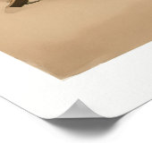 Seaside Blue Umbrella and Beach Chairs Oil Paintin ポスター (角)