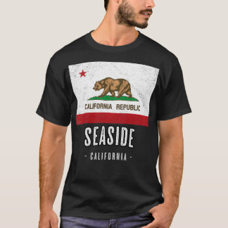 SEASIDE California Cali City Souvenir CA Flag T Tシャツ