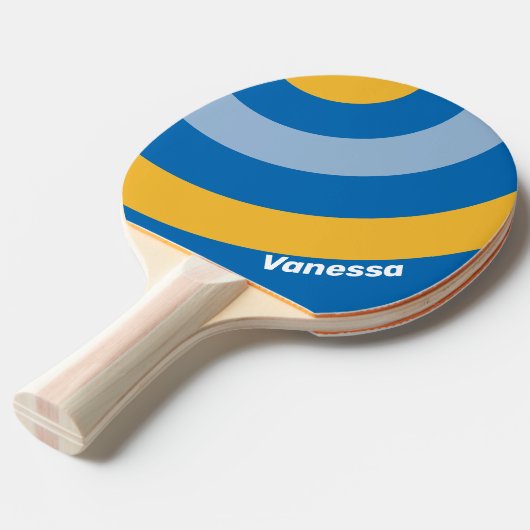 Seaside Circle Stripe with Name 卓球ラケット (正面アングル)
