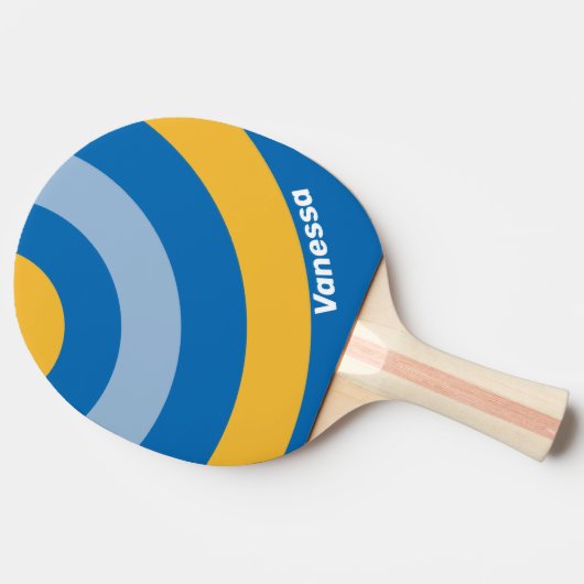 Seaside Circle Stripe with Name 卓球ラケット (横)