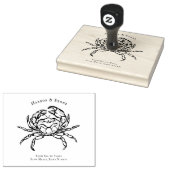 Seaside Coastal Crab Illustration ラバースタンプ (押印)