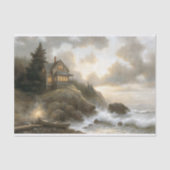Seaside Cottage At Dusk Decoupage 薄葉紙 (正面)