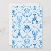 Seaside Elegance Blue Watercolor Coastal Wedding 招待状 (裏面)