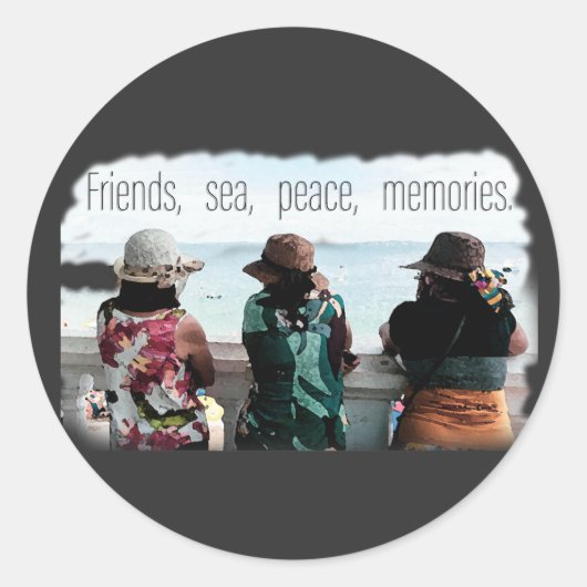 Seaside Friendship Memories ラウンドシール (正面)