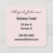 Seaside Gazebo With Couch スクエア名刺 (裏面)