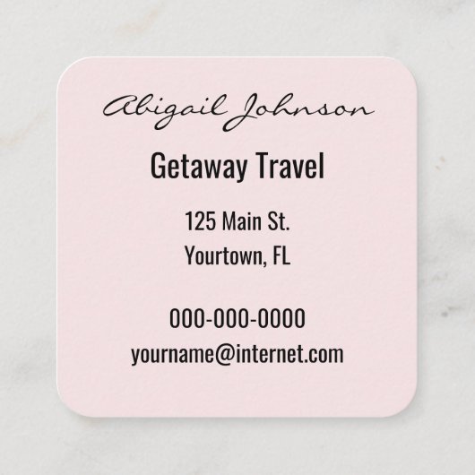 Seaside Gazebo With Couch スクエア名刺 (裏面)