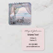 Seaside Gazebo With Couch スクエア名刺 (正面/裏面)