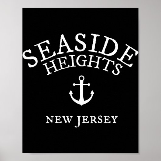Seaside+Heights+NJ+Tシャツ、ニュージャージー州の海辺の街 ポスター (正面)
