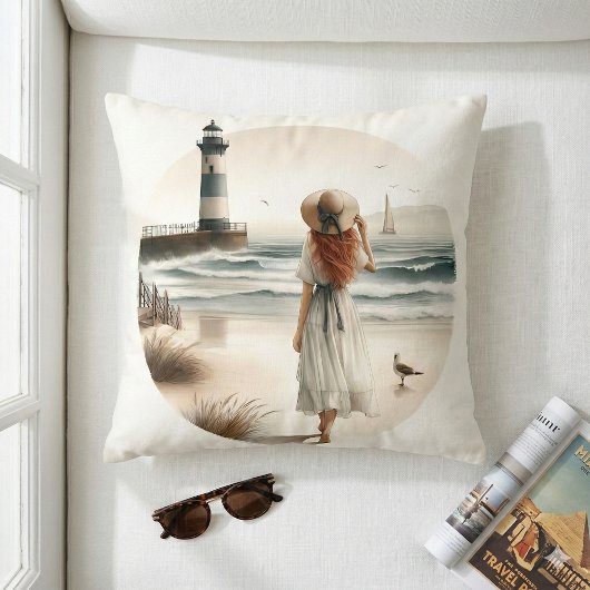 Seaside Lighthouse Stroll クッション