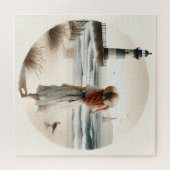 Seaside Lighthouse Stroll ジグソーパズル (横)