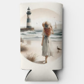 Seaside Lighthouse Stroll スリム缶クーラー (正面)