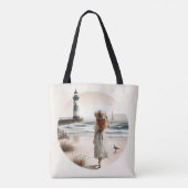 Seaside Lighthouse Stroll トートバッグ (裏面)