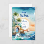 Seaside Love: Summer Beach Wedding Save the Date セーブザデート (正面/裏面)