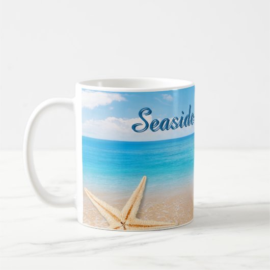 Seaside Memories Personalized Mug コーヒーマグカップ (左)