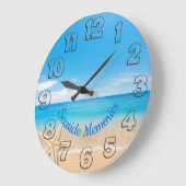 Seaside Memories Round Wall Clock ラージ壁時計 (傾斜)