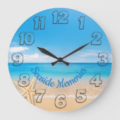 Seaside Memories Round Wall Clock ラージ壁時計 (正面)