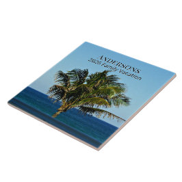 Seaside Palm Moment | 家族の名前と旅行の年 タイル