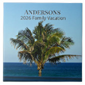 Seaside Palm Moment | Family Name & Trip Year タイル (正面)