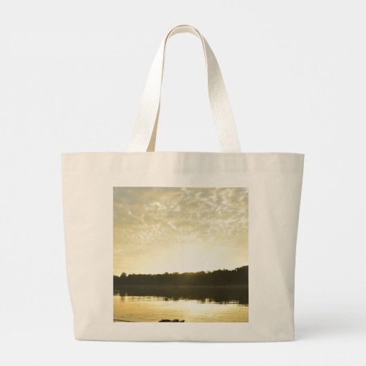 Seaside Serenity Tote Bag - Carry the Calm with Yo ラージトートバッグ (裏面)