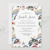 Seaside Soirée Coastal Bridal Shower 招待状 (正面)