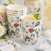 Seaside Soirée Coastal Pattern 紙コップ