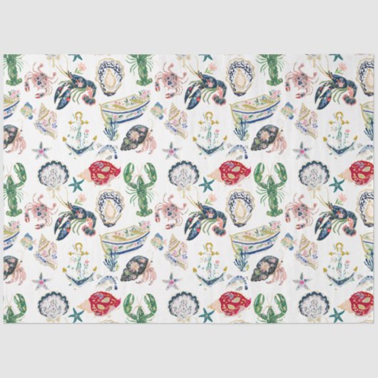 Seaside Soirée Coastal Pattern Tissue Paper 薄葉紙 (正面)