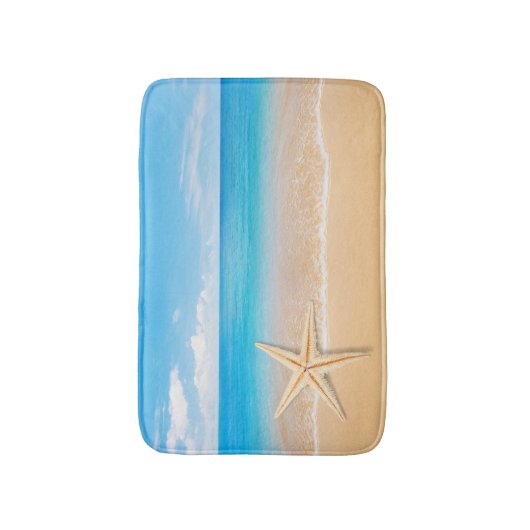 Seaside Starfish Small Bath Mat バスマット (正面縦)