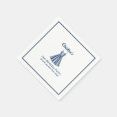 Seaside Stripes Celebration Birthday    スタンダードカクテルナプキン (角)