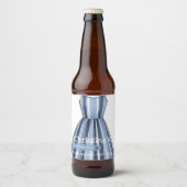 Seaside Stripes Celebration Birthday ビールラベル (正面)