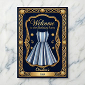 Seaside Stripes Celebration Birthday ポスター