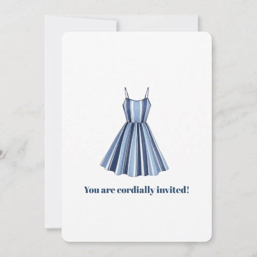 Seaside Stripes Celebration Birthday    招待状 (裏面)