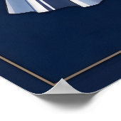 Seaside Stripes Celebration Birthday Poster ポスター (角)