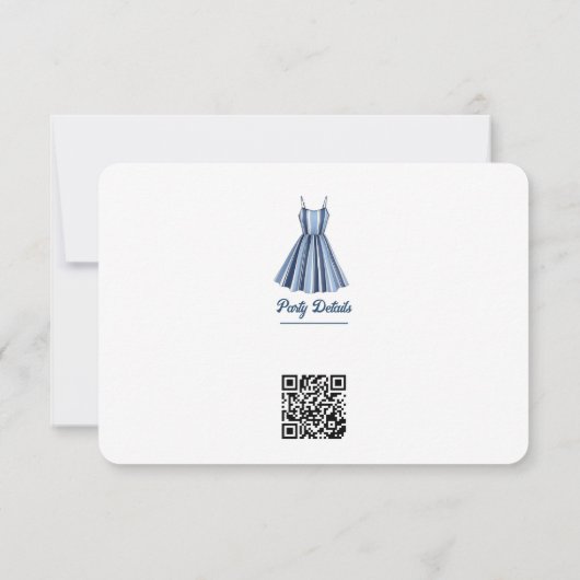 Seaside Stripes Celebration QR Code 出欠カード (裏面)