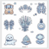 Seaside Stripes Celebration Sticker Collection シール (シート)