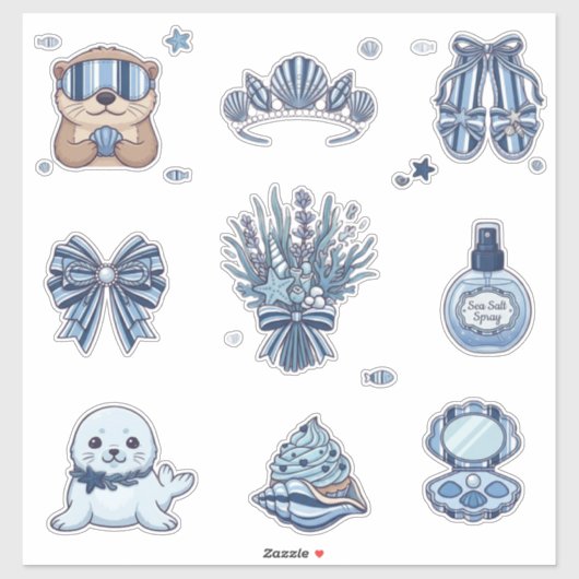 Seaside Stripes Celebration Sticker Collection シール (シート)