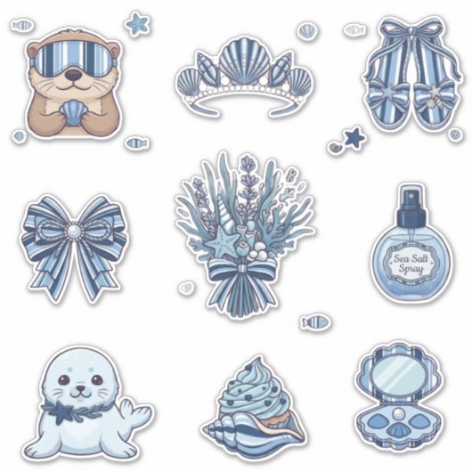Seaside Stripes Celebration Sticker Collection シール (正面)