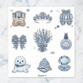 Seaside Stripes Celebration Sticker Collection シール