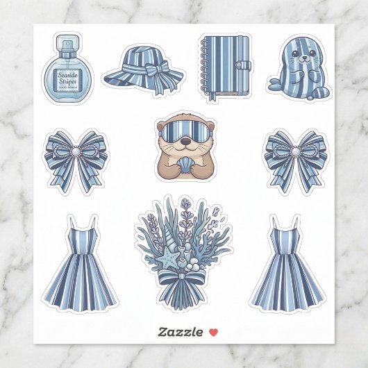Seaside Stripes Celebration Sticker Collection シール