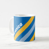 Seaside Stripes with Name コーヒーマグカップ (正面左)