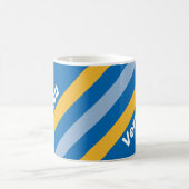 Seaside Stripes with Name コーヒーマグカップ (中央)