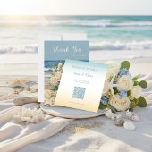 Seaside Theme Wedding QR Code Enclosure Card 招待状