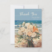 Seaside Theme Wedding Thank You Card Card サンキューカード (裏面)